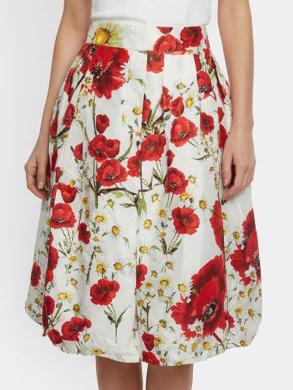 Dolce & Gabbana Poppy Midi Skirt - Never Worn